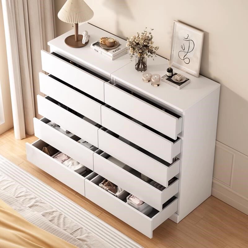 斗柜卧室简约现代白储物柜家用客厅收纳柜斗橱靠墙抽屉柜子六斗柜