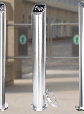 门禁立柱闸机刷卡读头立t柱小区感应立柱出门按钮立柱不锈钢立柱