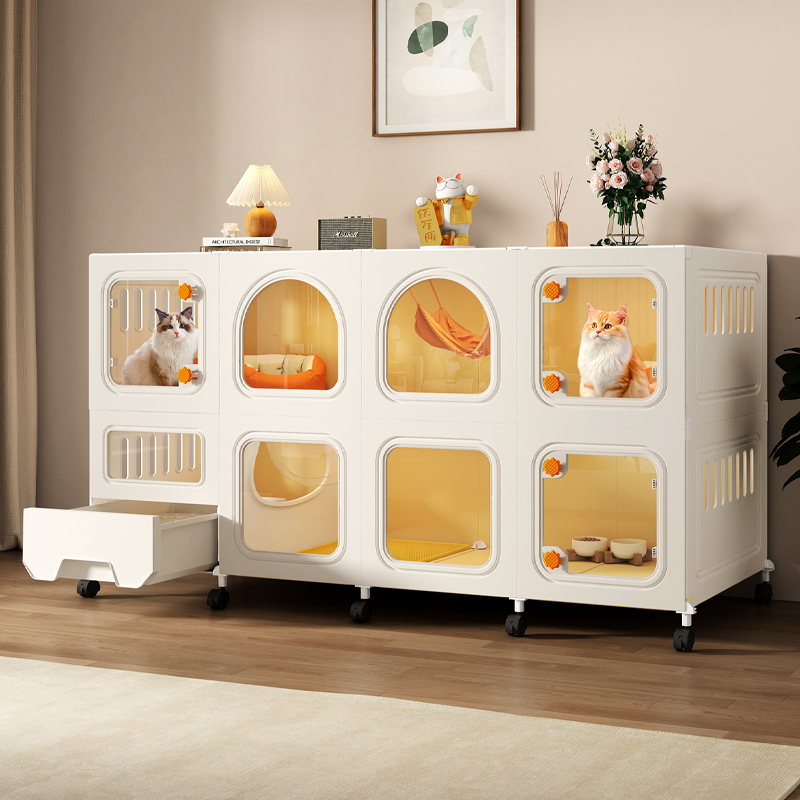 猫别墅家用室内猫柜子猫窝厕所一体大猫笼子超大自由空间猫咪屋舍
