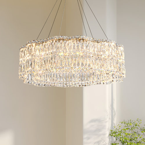 水晶吊灯客厅灯现代简约大厅主灯新款智能高端轻奢大气中山灯具