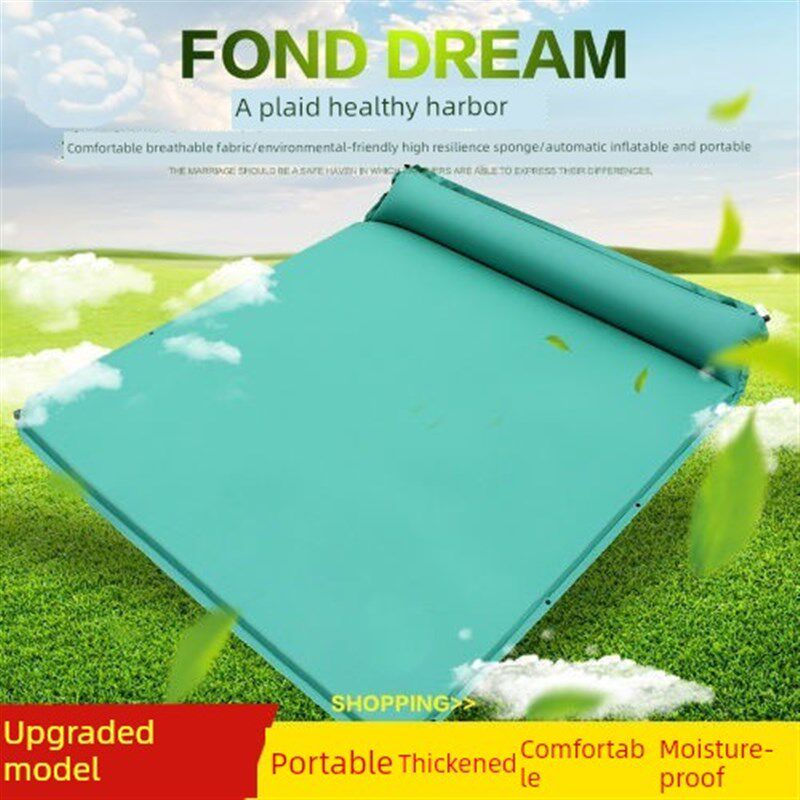 加厚充气床垫户外加宽自动5cm单人双人三人3-4人帐篷防潮床垫充气