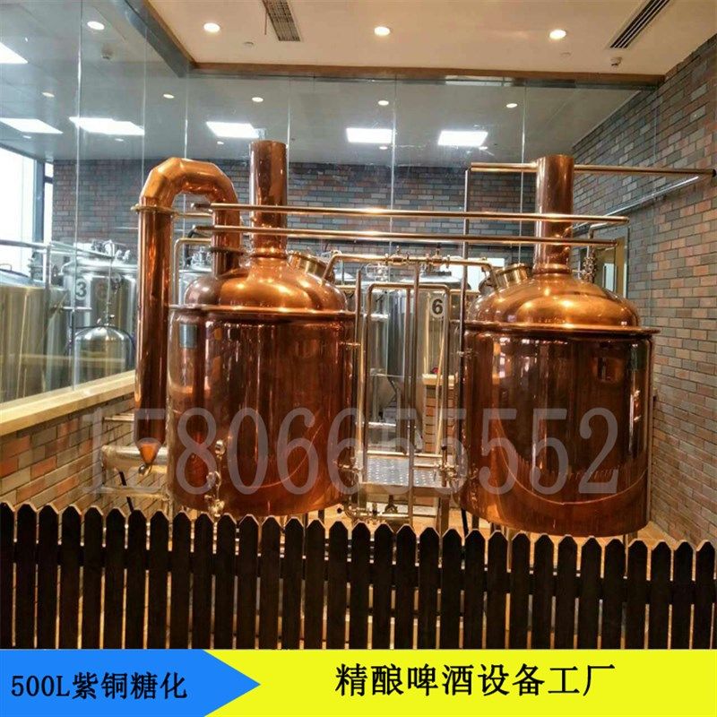 酿酒家用小型机啤酒精酿设备手工扎啤机全自动啤酒酿造设备一体机