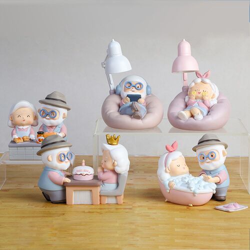 老头老太树脂工艺品摆件客u厅卧室桌面结婚纪念品生日摆饰送女朋