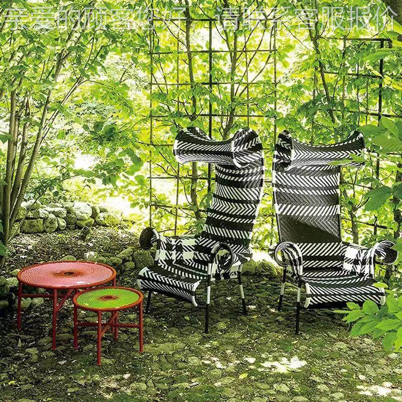 户外院沙庭发手工XK-005藤红编创意网手高靠背女王椅民宿扶公园艺,商业/办公家具,商用藤编家具,淘宝优惠券,粉丝福利购,淘宝优惠卷