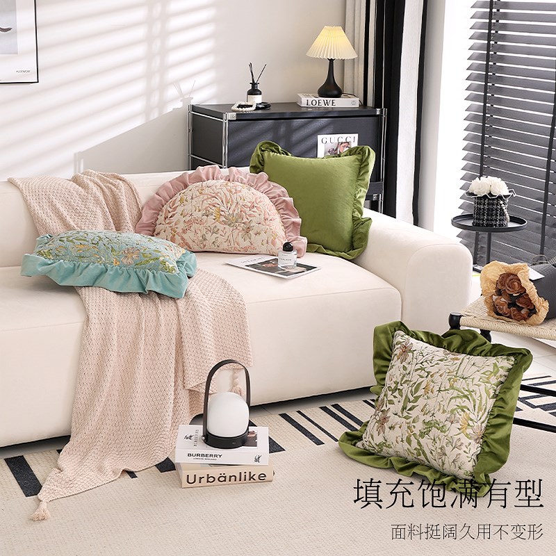 2024新款抱枕客厅结婚红大飘窗靠枕沙发靠垫欧美式高级感床头腰靠
