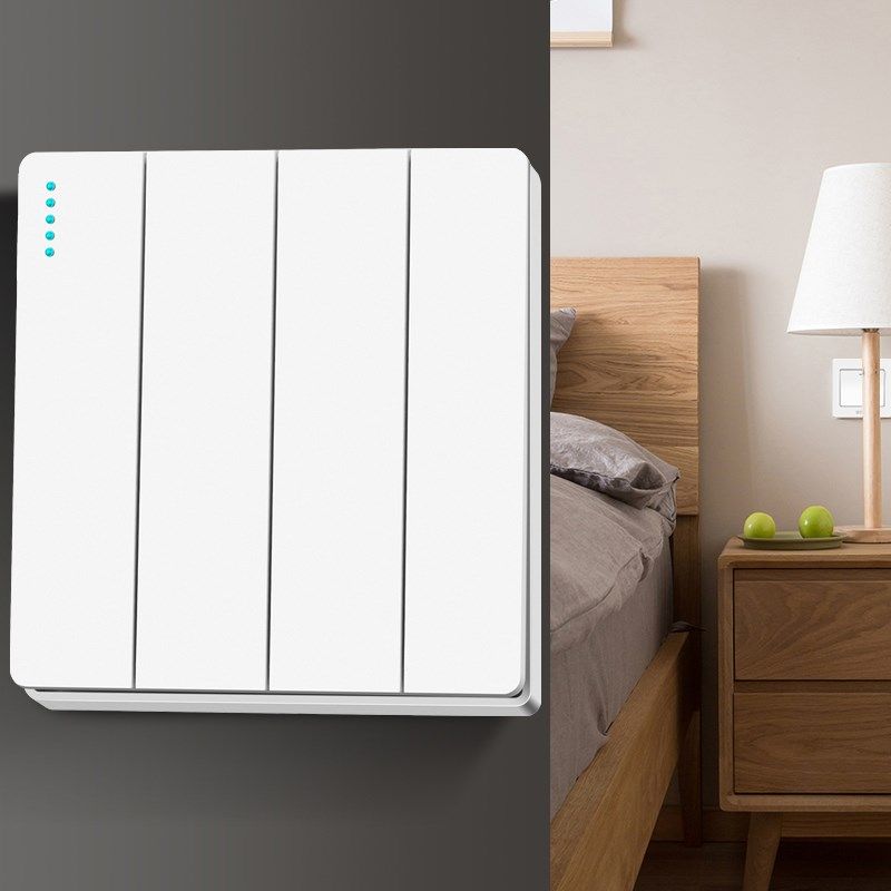 【四开单控】86型4开关插座面板电灯开关按钮暗装四位单控联家用