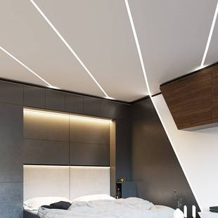 led线形灯明装灯带条形嵌入式暗装线型线性灯线条悬吊式天花板铝