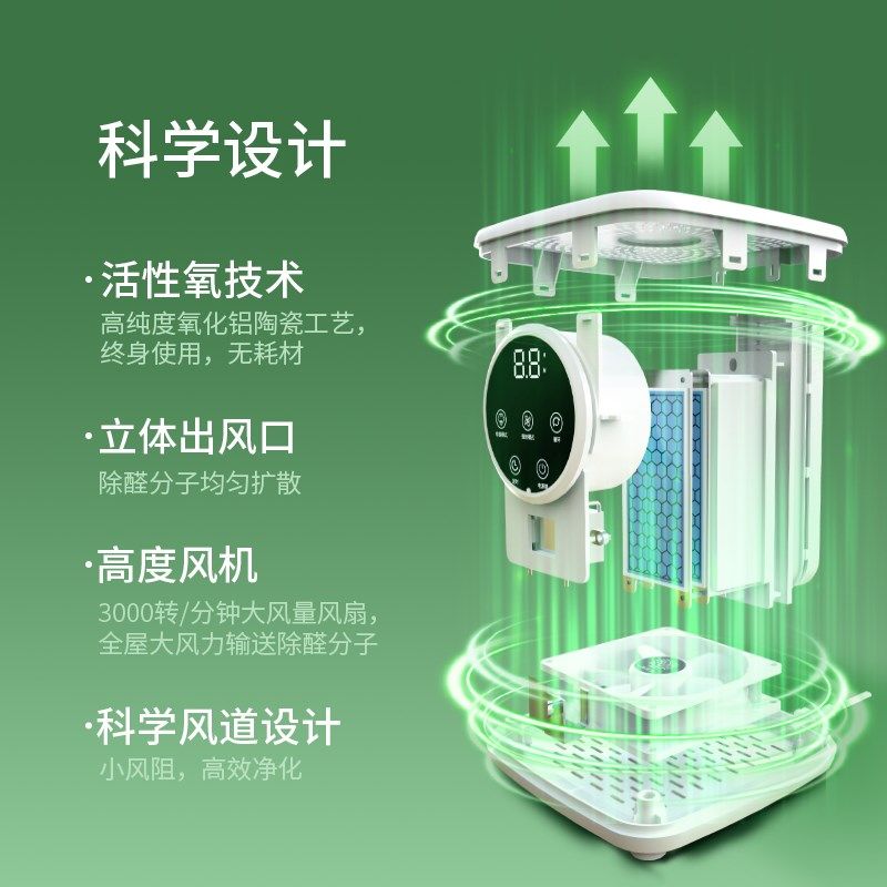 希望树室内除甲醛空气净化器智能除醛仪新房快速除醛家用宠物除臭