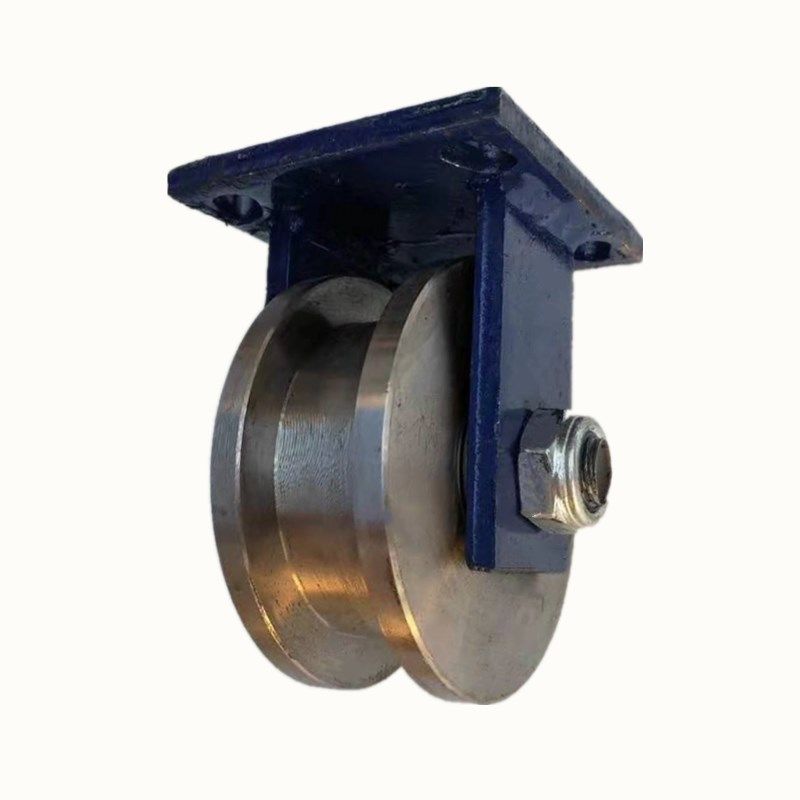 双边H型槽钢轨道轮重型轻轨工字钢方钢火车高铁地铁专用凹槽滚轮