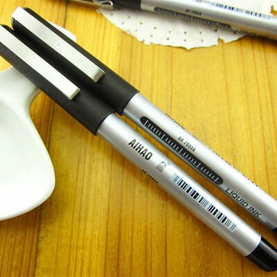 包邮 爱好AH-2000A直液式走珠笔  办公中性笔 水性笔 签字笔