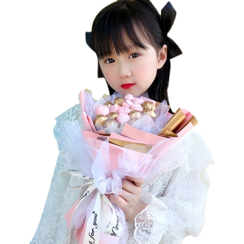 创意diy儿童零食棒棒糖果花束手工包装纸材料包情人节生日礼物