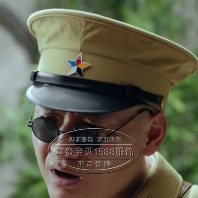 儿童新四军大盖帽成人南昌起义大檐帽伪军皇协军红军八一起义帽子