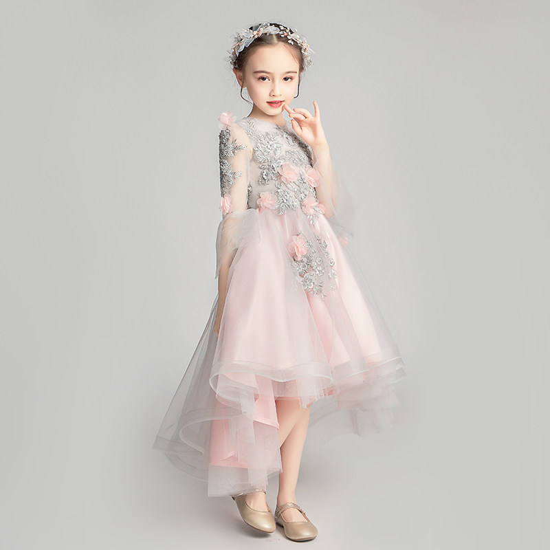 女童晚礼服公主裙蓬蓬纱小花童婚纱高端洋气走秀钢琴表演2022新款