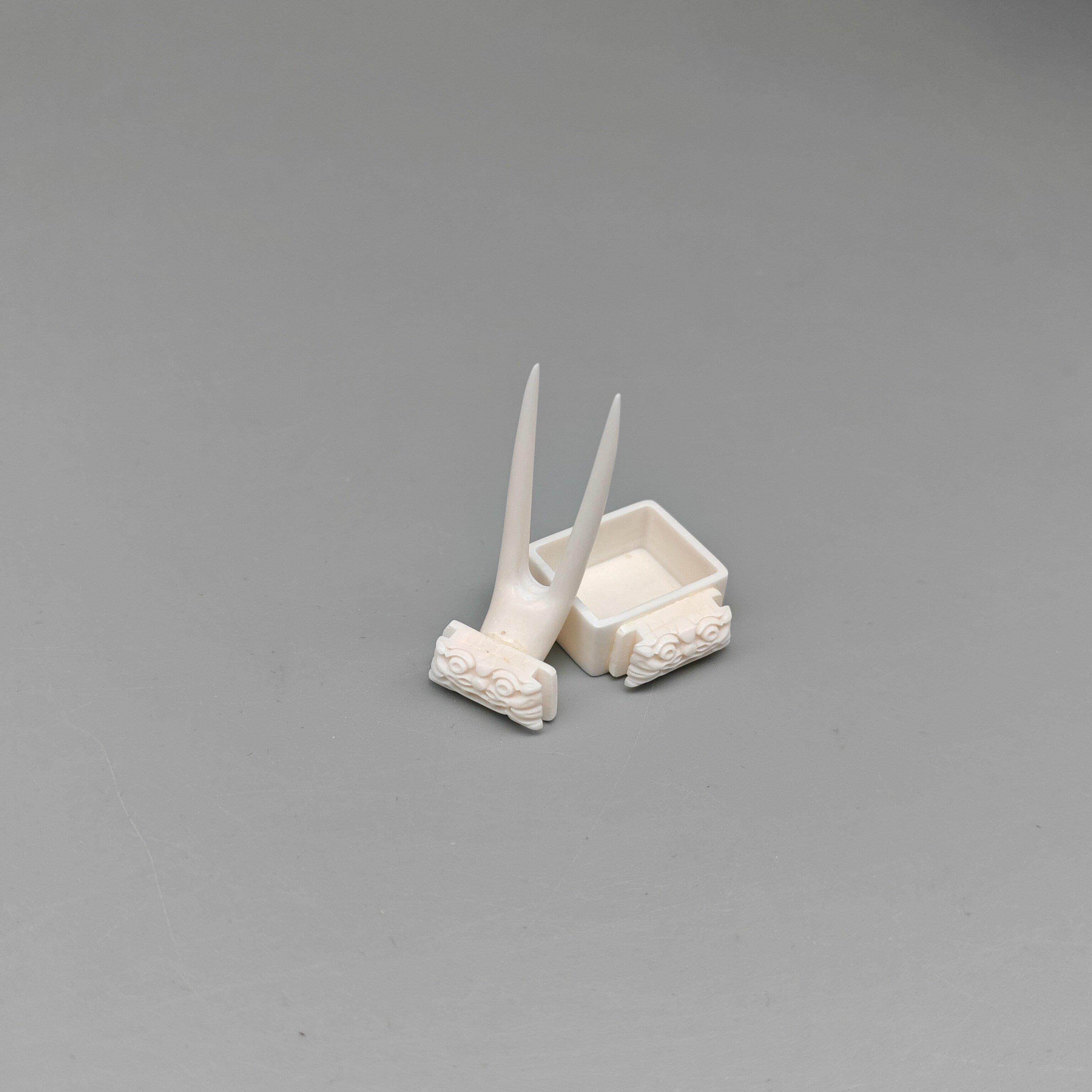 牛骨鸟笼配件绣眼笼果叉虫盒南笼果叉虫盒官印笼果叉苏笼虫盒