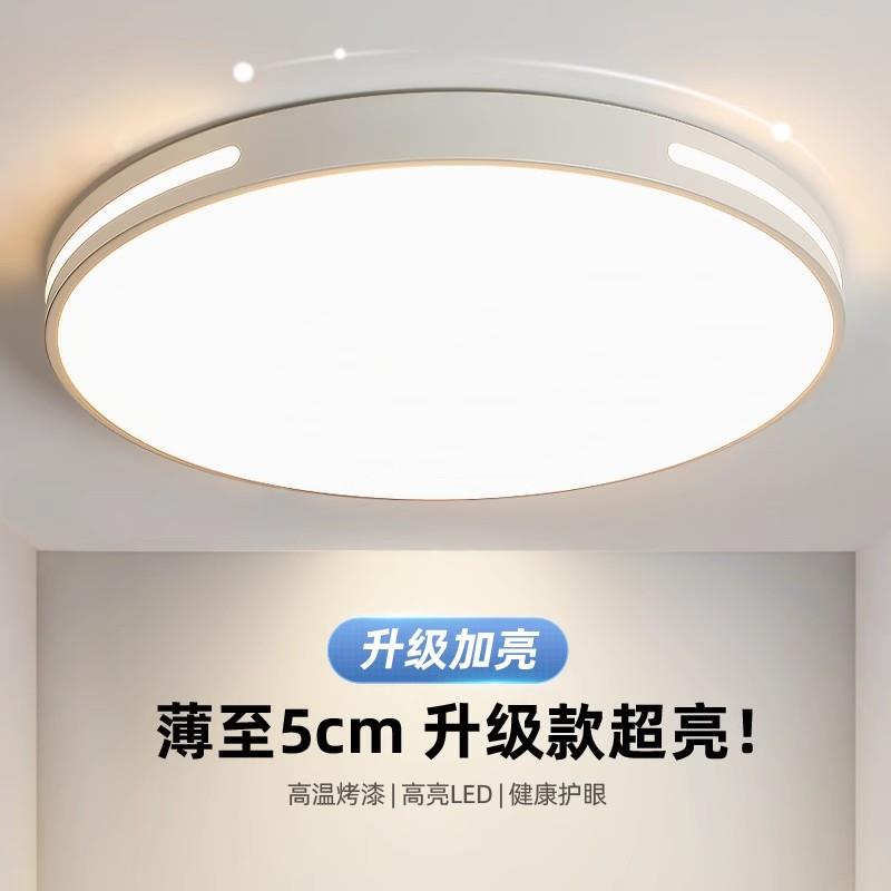 2025年新款主卧室灯LED吸顶灯简约现代大气圆形阳台客厅房间灯具