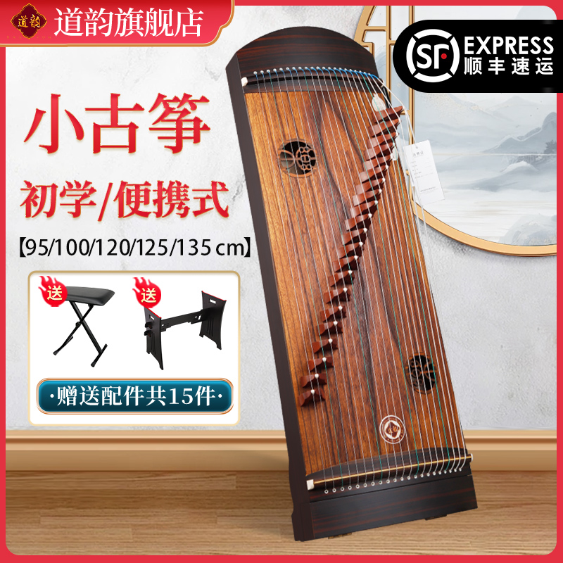 道韵便携式小古筝儿童初学者练习短筝入门考级迷你古筝琴演奏乐器