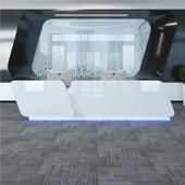 前台待公司迎接宾白色烤漆台办公桌吧台简现约代美容院收银柜台