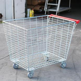 超市购物车理货框网篮车物流台车推车网格周转手推车杂货拣货车子