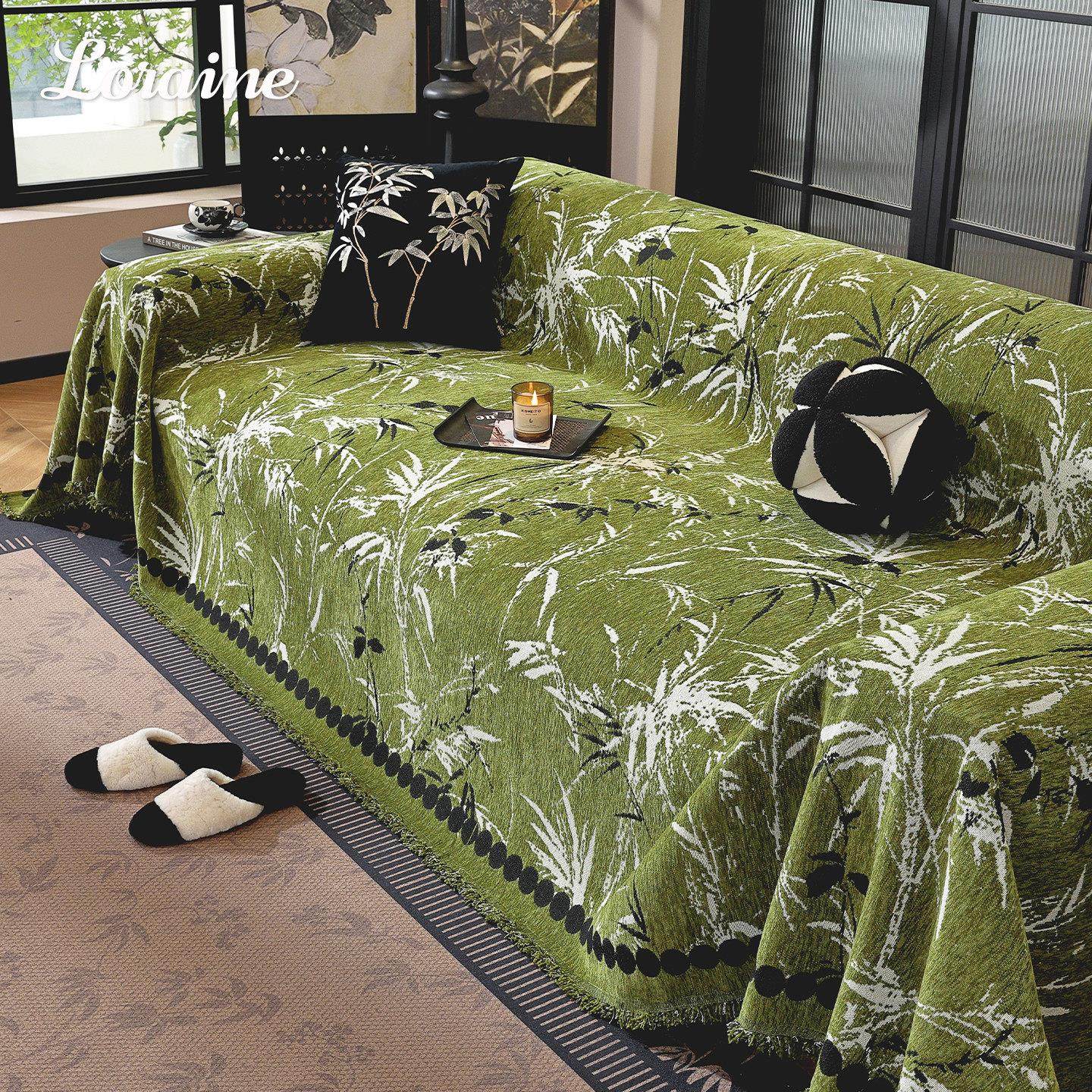 2025新款雪尼尔沙发盖布一片式整张全铺沙发巾中古轻奢沙发套罩垫,居家布艺,沙发垫,淘宝优惠券,粉丝福利购,淘宝优惠卷