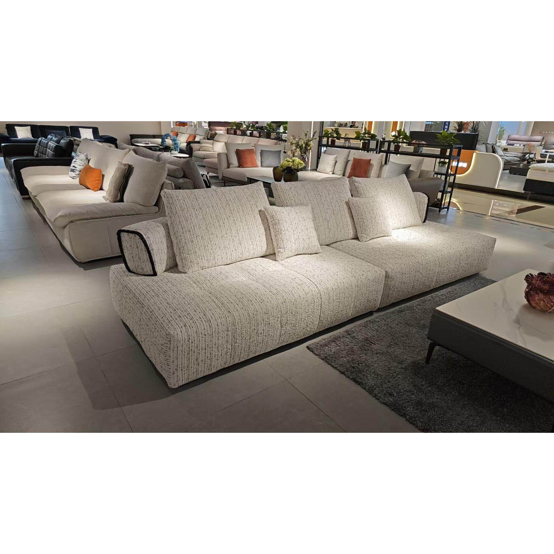 2025新款轻奢现代简约客厅布艺沙发小户型可拆洗客厅棉麻沙发高端