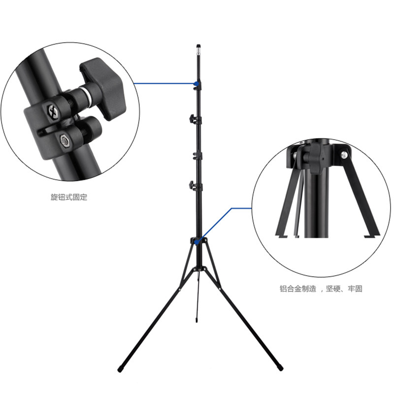 摄影灯架便携反闪光灯支架落地摊伸缩三脚架外固定