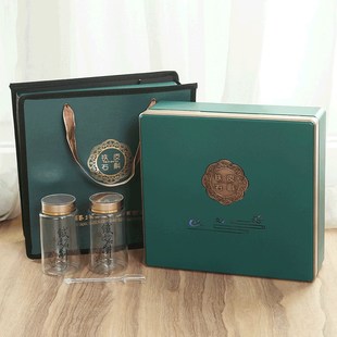 霍山铁皮石斛包装盒绿色切片礼盒档石斛粉半斤一斤装空盒子