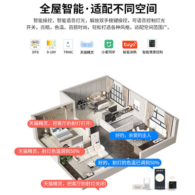 DLI调光调色防眩嵌入式智能欧瑞博云绿米色温