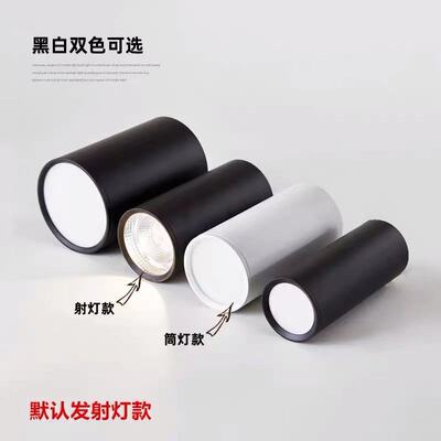 明装吊线 圆柱形吸顶式免过道办公室商场吊装