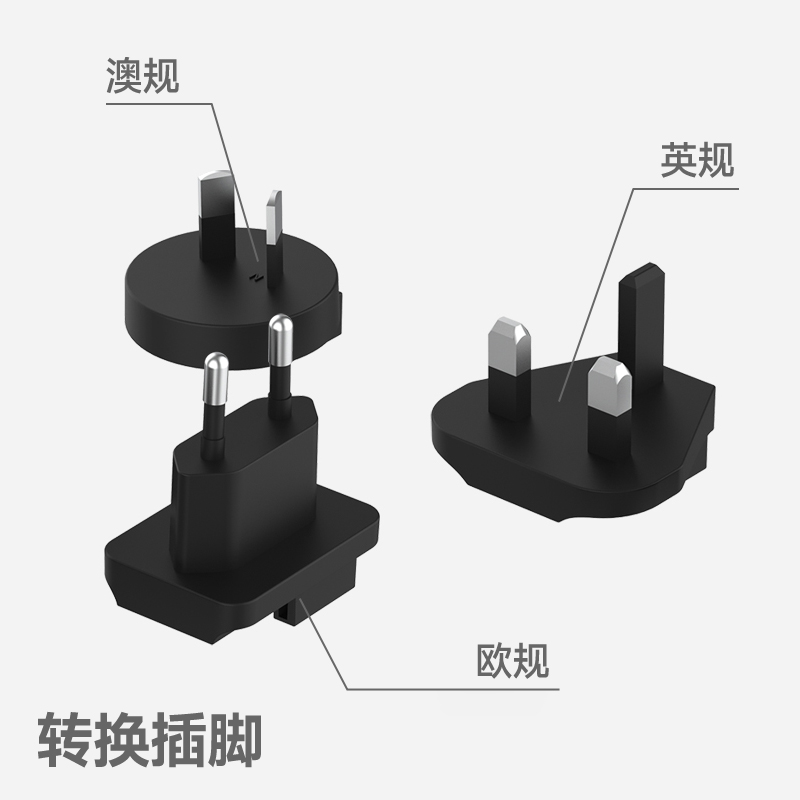 SHARGE闪极100W35W140W通用氮化镓充电器转换插脚