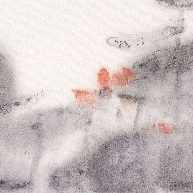 水墨亭 周思聪荷 现代黑白抽象装饰画民宿客厅艺术挂画