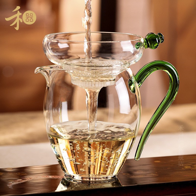 禾器晶彩奉珠茶漏茶滤公道杯茶叶过滤网茶具配件和器玻璃滤茶器