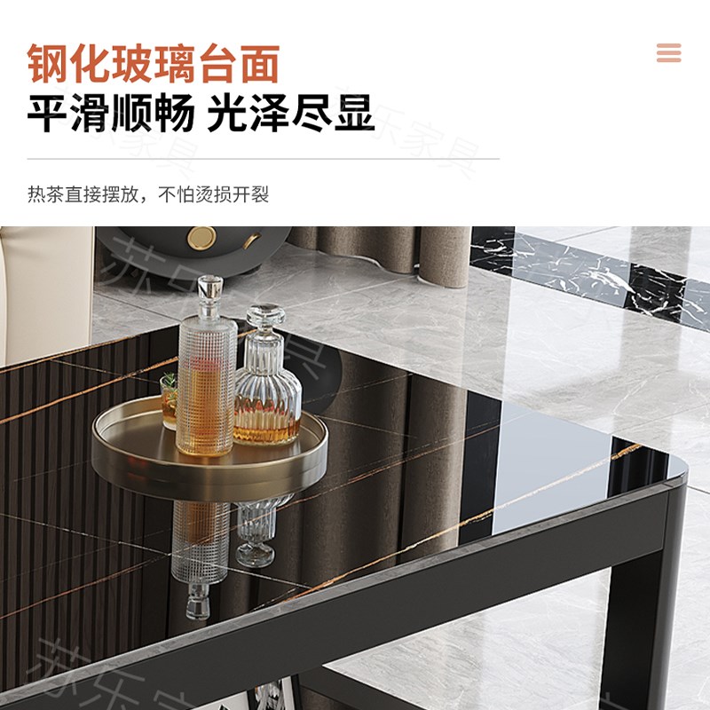 钢化玻璃茶几家用客厅小户型2025新款阳台小茶桌轻奢高级感小桌子
