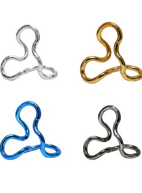 现代轻奢莫斯环电镀银金色树脂样板间售楼部家居简约软装饰品摆件