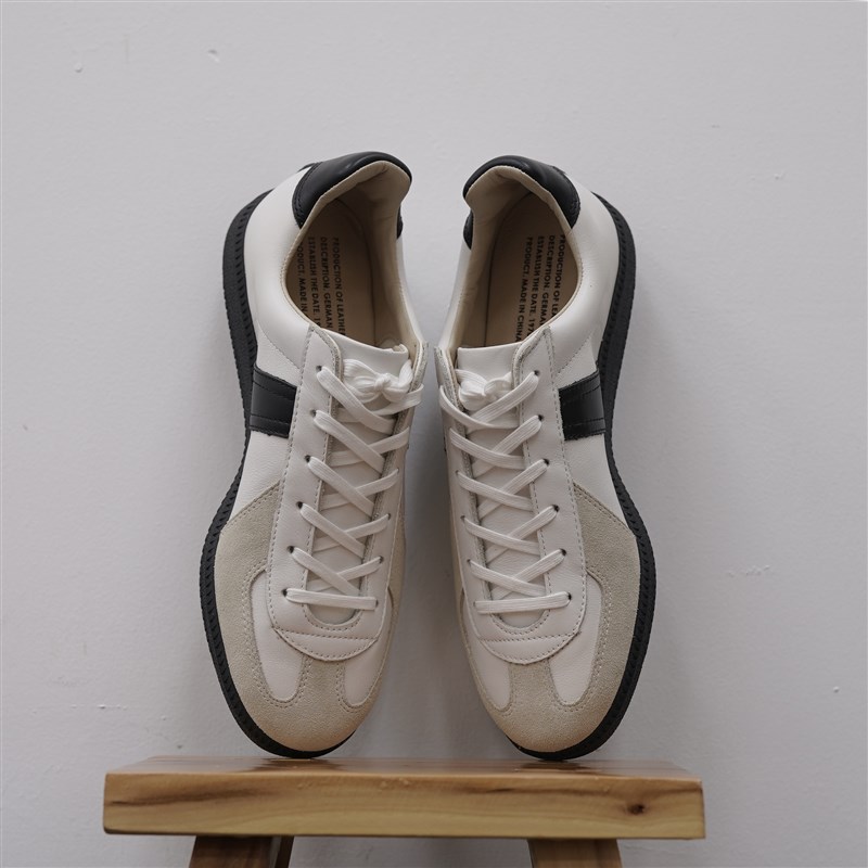 枯骨休闲通勤复古板鞋rof德训鞋柔软舒适真皮小白鞋男女情侣鞋