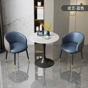 简约会客休闲小圆桌网红奶茶店前台接待店铺洽谈家用阳台桌椅组合图片