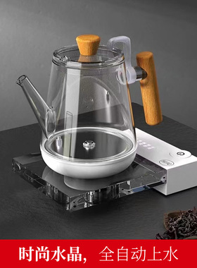 自动上水玻璃电热水壶水晶涌泉注水恒温工夫泡茶专用烧煮茶乐自在