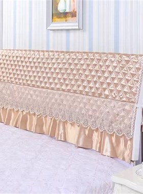 木头硬板床头套罩软包靠垫1米5防尘罩床头罩20Q24新款高档高级感