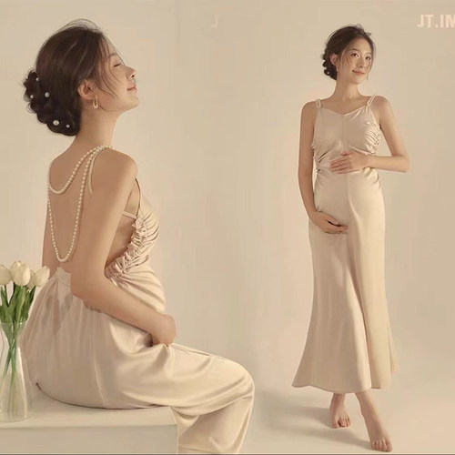 新款孕妇拍照影楼主题摄影写真服装时尚妈咪连衣裙艺术照写真服饰