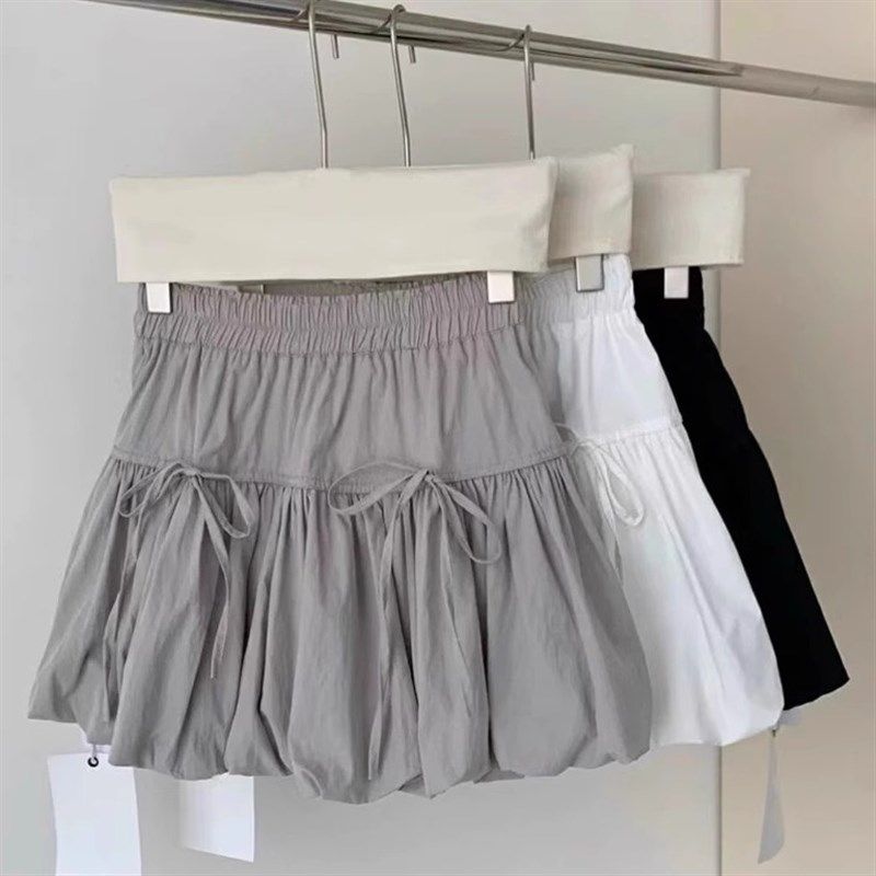 女童压褶花苞蓬蓬半身裙2025夏新款宝宝洋气时髦休闲可爱表演服裙