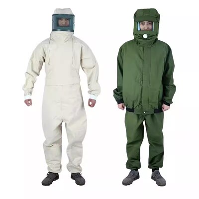 喷砂防护服喷沙衣服打砂服加厚帆布油漆服分体打沙工作服打磨服装