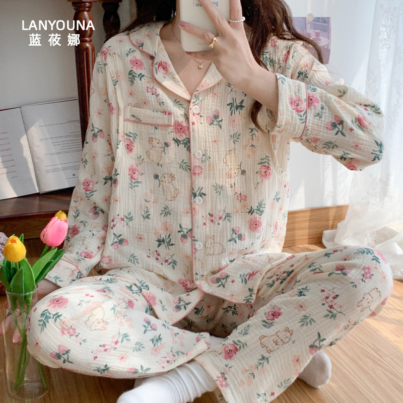 月子服纯棉纱布产后哺乳睡衣女春秋薄款6月份7夏季喂奶孕妇家居服,孕妇装/孕产妇用品/营养,家居服套装,淘宝优惠券,粉丝福利购,淘宝优惠卷