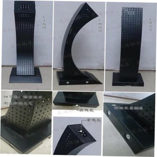 触摸屏显示器点歌台立式 落地支架点歌机一体机有孔柱免固定