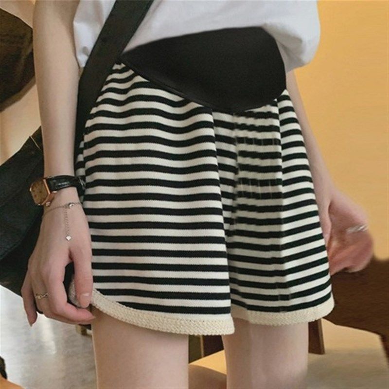孕妇条纹短裤女夏季薄款外穿三分裤子大码休闲运动阔腿裤中裤夏天,孕妇装/孕产妇用品/营养,孕妇休闲裤,淘宝优惠券,粉丝福利购,淘宝优惠卷