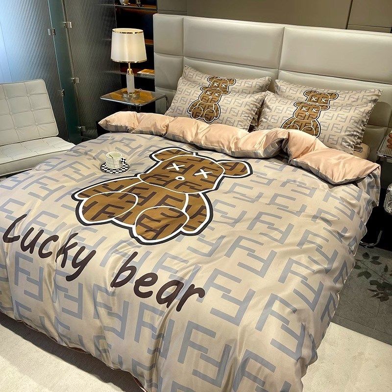 轻奢冰丝四件套春秋季全水洗棉被套床单床笠款宿舍床上用品三件套