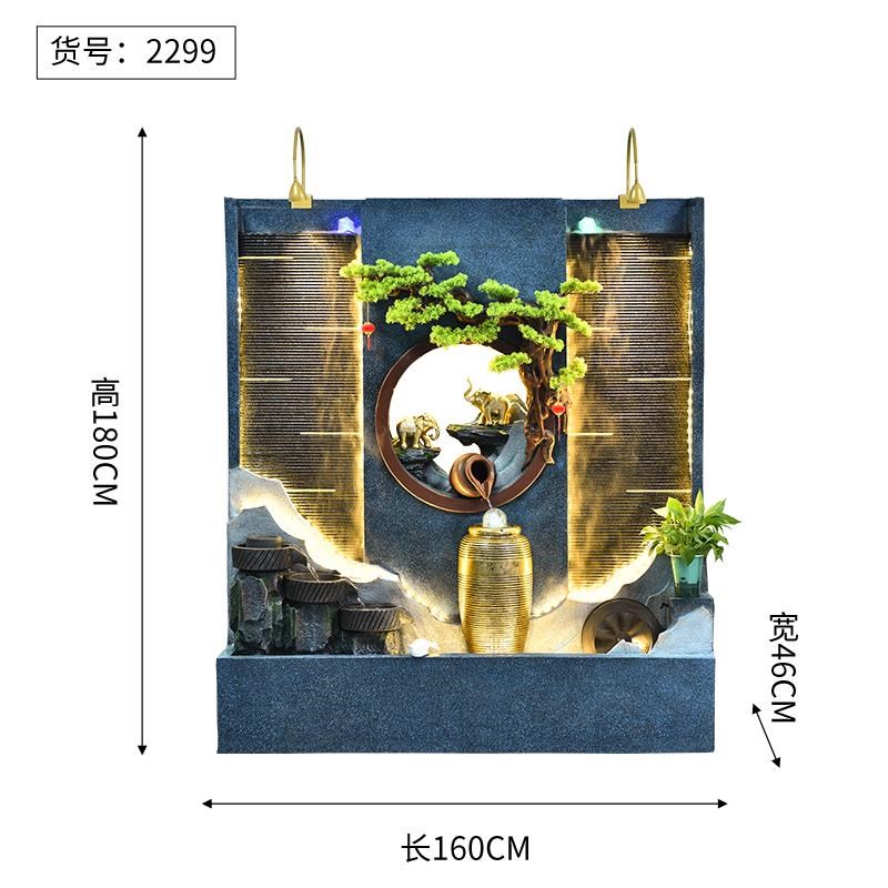 水幕墙流水墙屏风隔断鱼池鱼缸酒店客厅会所餐厅民宿装饰品摆件