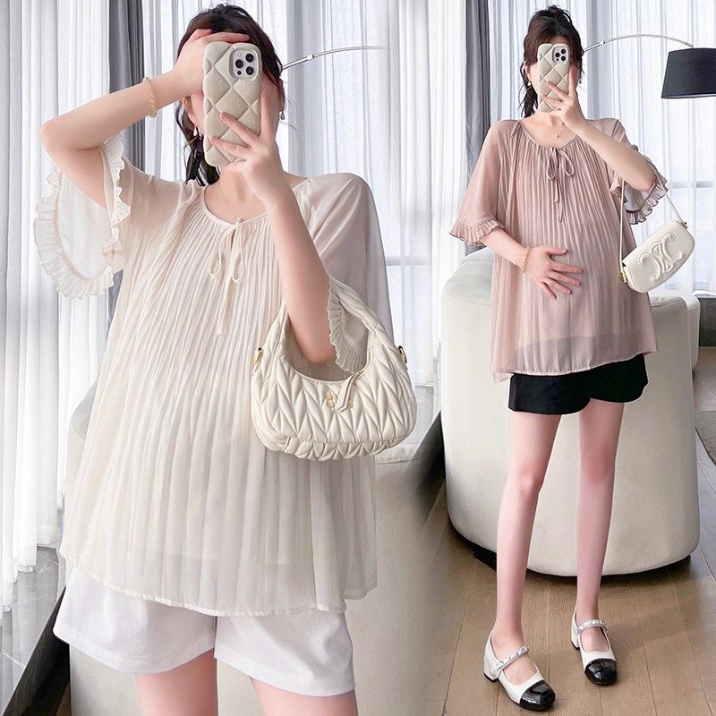 孕妇装夏装小清新轻薄透气中袖雪纺娃娃衫小个子夏季宽松显瘦上衣,孕妇装/孕产妇用品/营养,衬衫/雪纺衫,淘宝优惠券,粉丝福利购,淘宝优惠卷