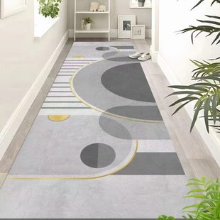 简约走廊地毯家用轻奢进门地垫宾馆酒店过道防滑隔音毯定制裁剪