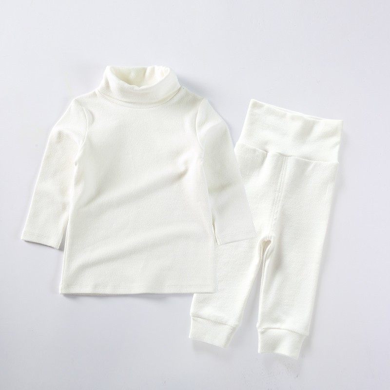 半高领婴儿分体套装纯棉春秋冬男女宝宝保暖睡衣两件套打底衫内衣