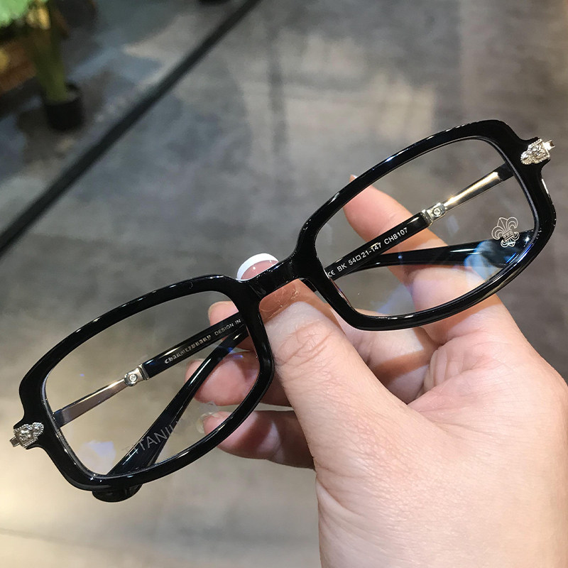 简丹剋萝心潮百搭眼框男女复古全框板材个性防蓝光眼镜架可配近视