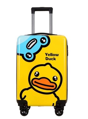儿童行李箱男童卡通行李箱儿童拉杆箱20N英寸万向轮旅行箱黄色